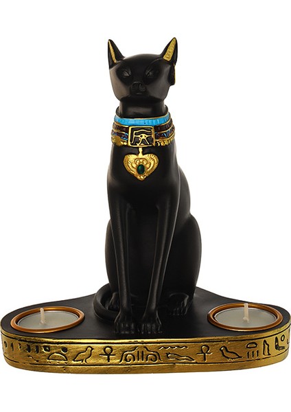 Oturma Odası Şanslı Kara Kedi Şamdan Dekorasyon (Yurt Dışından)