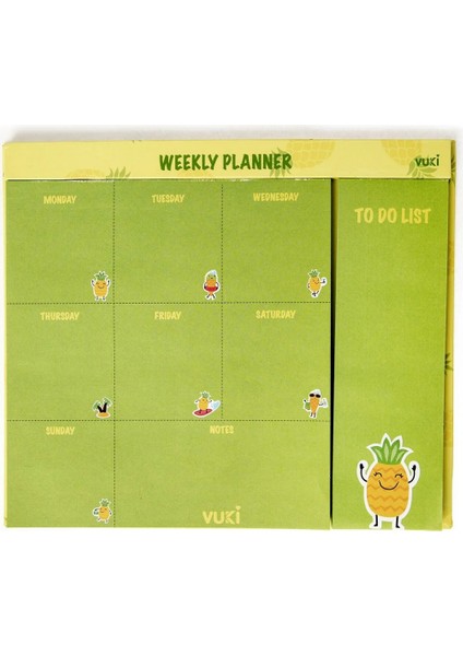 Masaüstü Haftalık Planlayıcı Defter Ananas