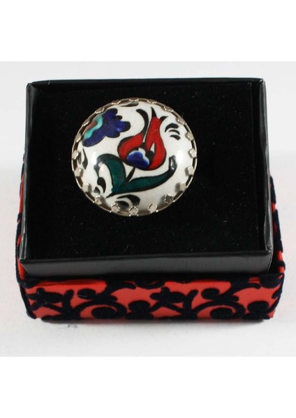 Kırmızı Tek Lale Yüzük