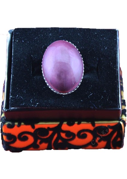 Bordo Boyalı İznik Çini Yüzük