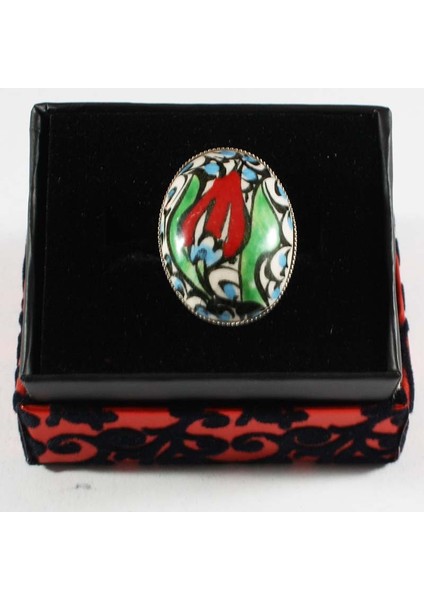 Kırmızı Tek Lale Yüzük