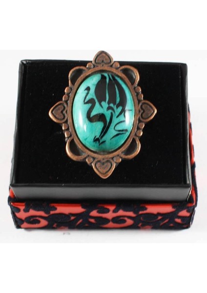 Kalp Çerçeve Motifli Lale Yüzük