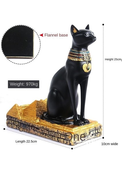 Vintage Kırmızı Şarap Rafı Mısır Kedisi Tanrı Kara Kedi Reçine El Sanatları (Yurt Dışından) fiyatları