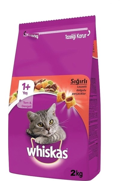 Sığır Etli ve Havuçlu Kedi Maması Açık 2 kg