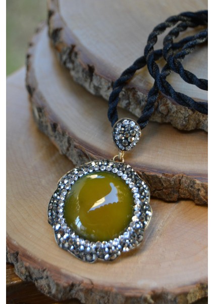 Jewellery Akik Doğal Taş El Yapımı Kolye