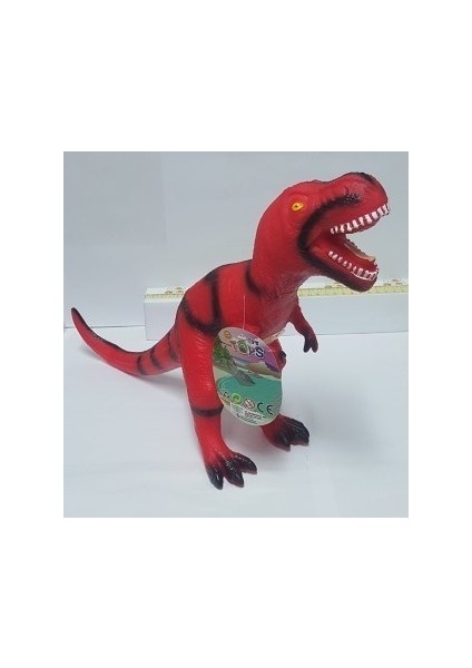 Sesli 47CM. Soft Dinazor T-Rex Kırmızı