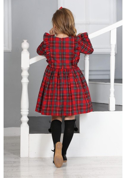 Gelincik Ekose Kız Çocuk Elbise A1111141111002 fırsatları