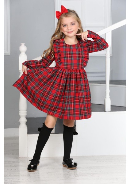 Gelincik Ekose Kız Çocuk Elbise A1111141111002 indirimleri