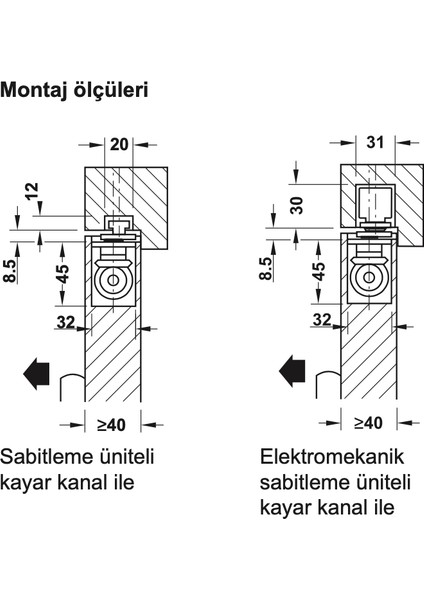 Boxer (F) Gizli Kapı Kapatıcı - Sabitlemesiz