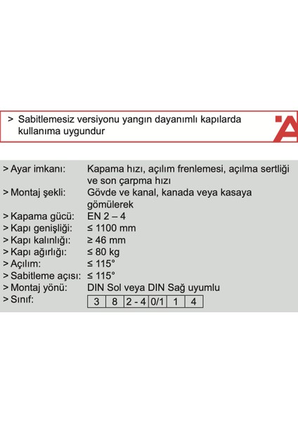 Dcl 33 (F) Gizli Kapı Kapatıcı - Gümüş Renkli - Sabitlemesiz