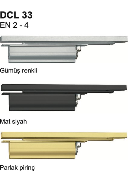 Dcl 33 (F) Gizli Kapı Kapatıcı - Pirinç Parlak Renkli - Sabitlemesiz indirimleri