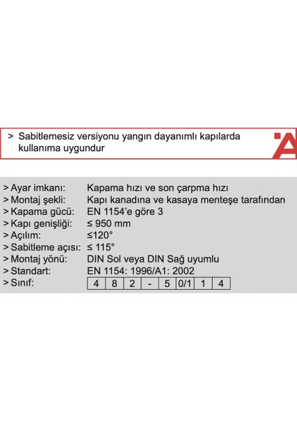 Dcl 84 (F) Kayar Kanallı Kapı Kapatıcı - Siyah Renkli - Sabitlemesiz