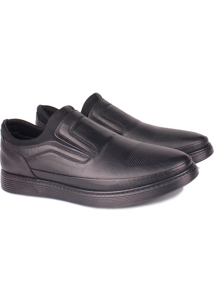 914508 014 Erkek Siyah Deri Büyük Numara Ayakkabı