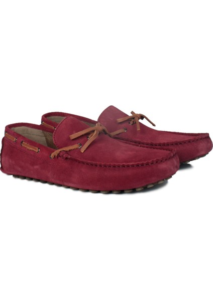 850223 627 Erkek Bordo Süet Loafer