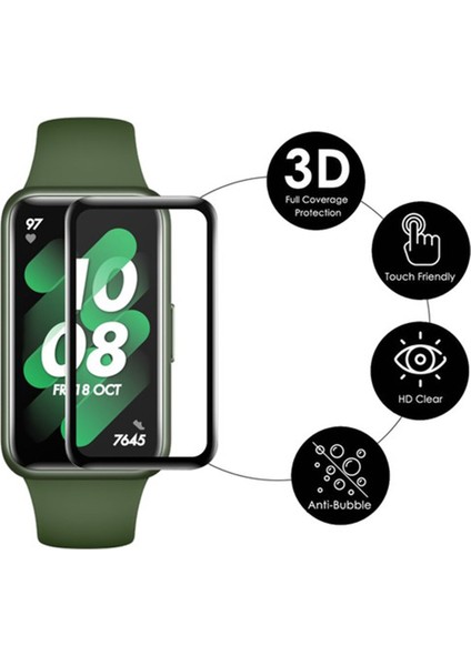 Huawei Band 8 Ekran Koruyucu 3D Kavisli Full Kaplama Pmma