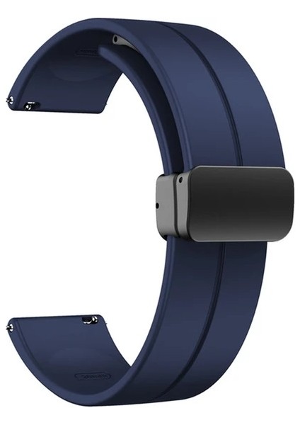 Amazfit Bip 3 / Amazfit Bip 3 Pro Uyumlu Ayarlanır Mıknatıslı Silikon Kordon (20MM)