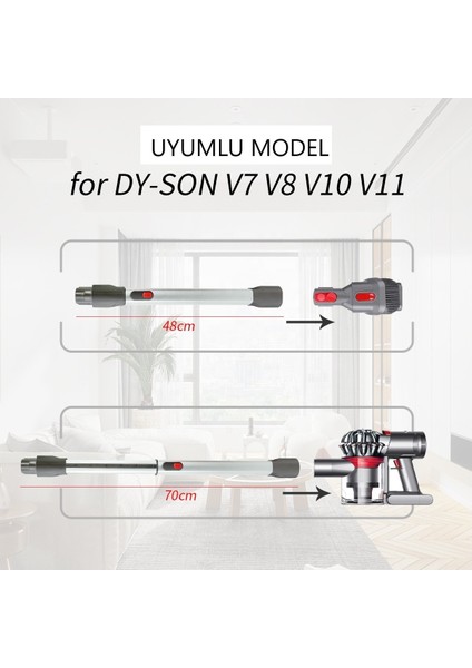 Dyson V15 Detect Absolute Kablosuz Dik Süpürge Teleskopik Boru Aluminyum