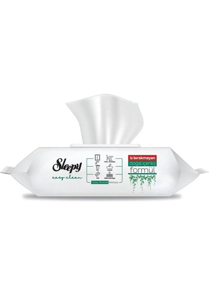 Easy Clean Sirke Karbonat Beyaz Sabun Katkılı Yüzey Temizlik Islak Havlusu - 100'LÜ 3 Paket