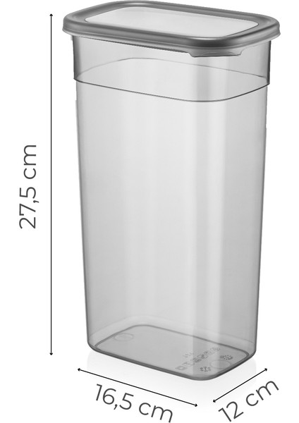 6'lı 3,2 lt Contalı Dikdörtgen Saklama Kabı Seti Serigrafi Etiketli indirimleri