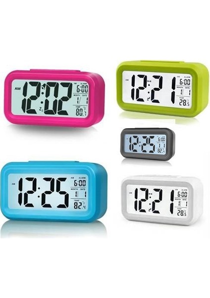 Akıllı Dijital Masa Saati Alarmlı Karanlık Sensörlü Fotoselli fiyatları