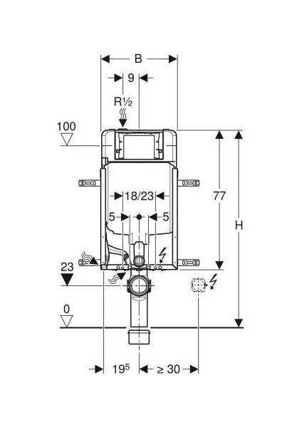 Geberıt Sigma Gömme Rez. Ince Tip 8cm 110.792.00.1 - 110.772.00.1