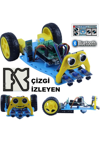 2WD Multitron Araç Kiti V3çizgi Izleyen Engelden Kaçan Bluetooth (Demonte)
