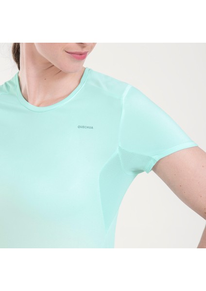 Quechua Kadın Kısa Kollu Outdoor Tişört - Turkuaz - MH100