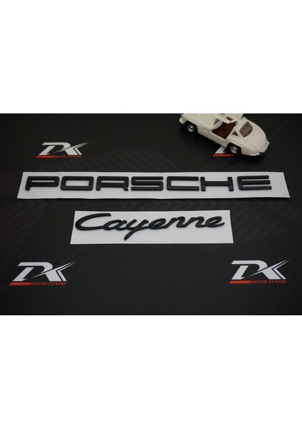 Porsche Cayenne Bagaj 3m 3D Abs Yazı Logo Siyah Amblem Seti modelleri