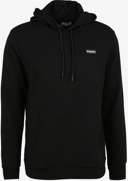 Discovery Expedition Siyah Erkek Kapüşonlu Sweatshirt D3WM-SWT27