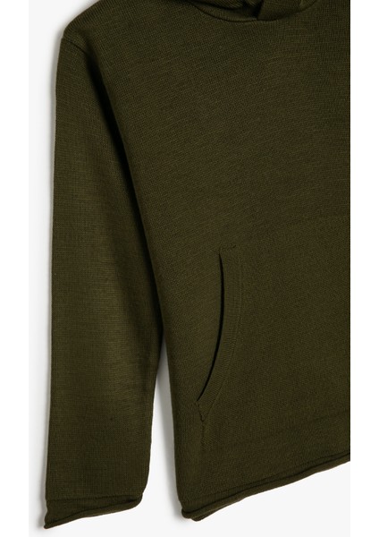 Kapşonlu Kazak Uzun Kollu Kanguru Cepli modelleri