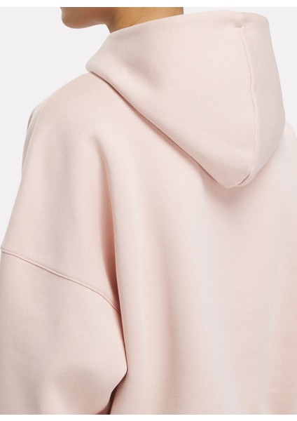 Açık Pembe Kadın Yuvarlak Yaka Sweatshirt IL2104 Lux Oversızed Hoodıe