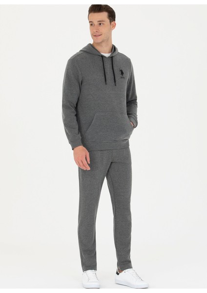 Normal Bel Slim Fit Antrasit Melanj Erkek Eşofman Altı HENBIXSK023