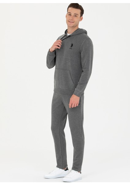Normal Bel Slim Fit Antrasit Melanj Erkek Eşofman Altı HENBIXSK023