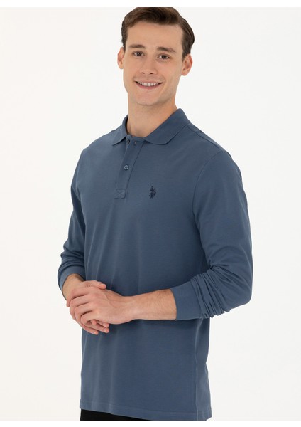 Polo Yaka Indigo Erkek Sweatshırt GTP01SK023 modelleri