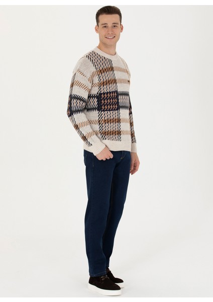 Normal Bel Normal Paça Relaxed Mavi Erkek Denim Pantolon Jaıme-U modelleri