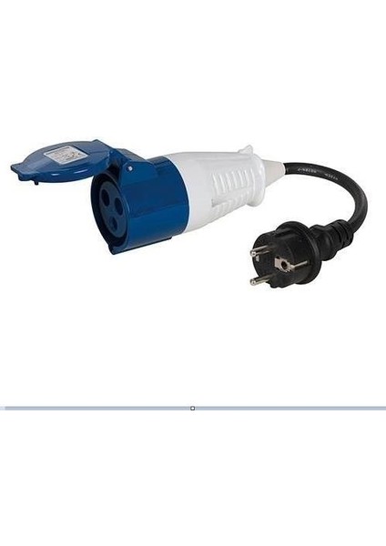Schuko Erkek - 16A 3 Pin Endüstriyel Fiş IP44 Dişi Kablo 3 Metre