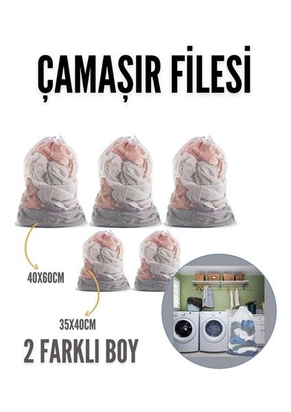 50+20 Adet Çamaşır Yıkama Filesi 2 Boy 718598