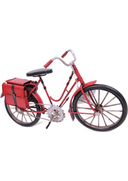 Dekoratif Metal Bisiklet Çantalı Vintage Ev Ofis Hediyelik