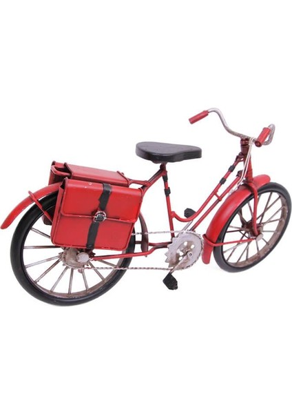 Dekoratif Metal Bisiklet Çantalı Vintage Ev Ofis Hediyelik