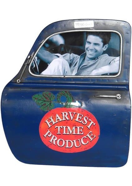 Dekoratif Metal Çerçeve Araba Kapısı Temalı Peanelife Dekoratif Hediyelik