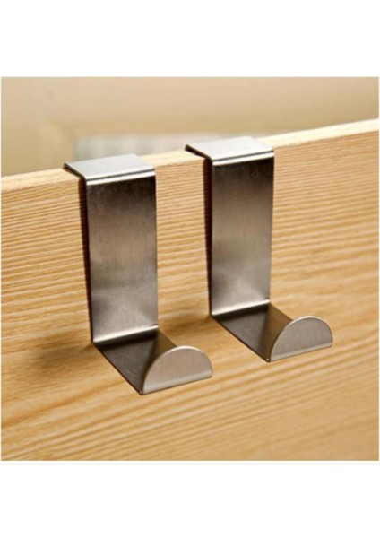 Metal Kapı Üstü Askı Elbise Askısı Paslanmaz Çelik Kancalar Metal Ev İçin Çift Kancalı Elbise Askısı