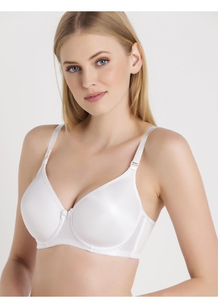Düz Kumaşlı Beyaz İnce Süngerli Büyük Beden Toparlayıcı Sütyen C5T7N3O8 fiyatları