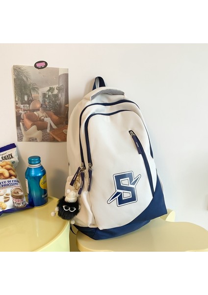 Erkekler ve Kadın Için Okul Stil Üniversite Öğrencisi Retro Kontrast Renk Büyük Kapasiteli Sırt Çok Yönlü Ortaokul Öğrencisi Sırt Erkek Çantası (Yurt Dışından) fiyatları