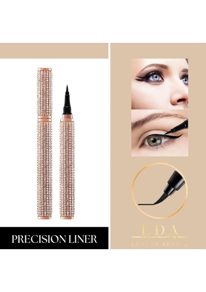 Diamond Precision Liquid Eyeliner Parlak Eye Liner Waterproof Göz Makyajı Vegan Likit Göz Kalemi indirimleri
