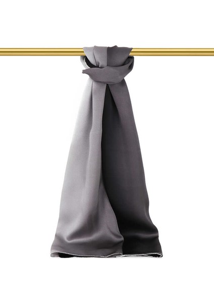 Siyah Gri Degrade Ipek Şal