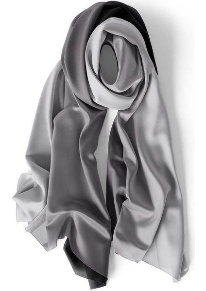 Siyah Gri Degrade Ipek Şal modelleri