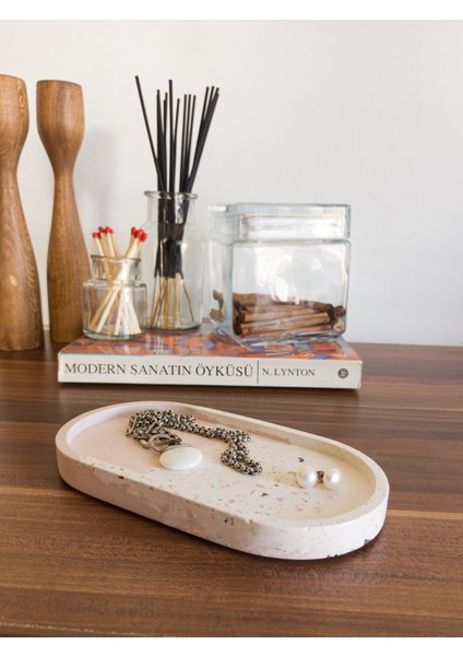 Terrazzo Oval Tray Altlık Organizer