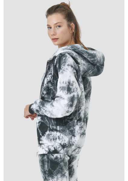 Ela Kapüşonlu 2 İplik Fermuar Detaylı Loose Fit Örme Sweatshirt 1051 modelleri