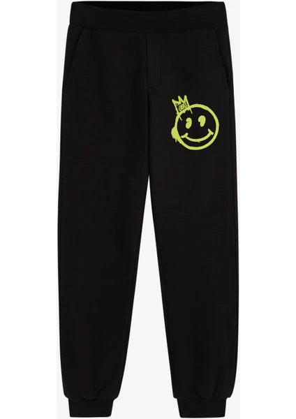 B Heavy Weight Fleece Jogger Sweatpant Erkek Çocuk Siyah Eşofman Altı SK232186-001