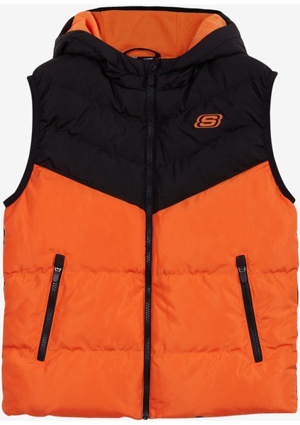 B Outerwear Padded Vest Erkek Çocuk Turuncu Yelek SK232024-700